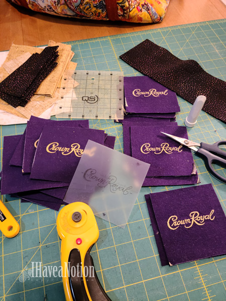 Preparing to sew the CR Quilt