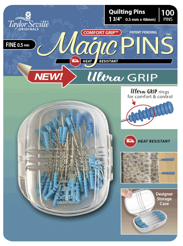 Ultra Grip Magic Pins-Fine Quilting Pins ⋆