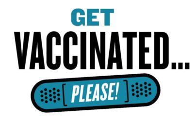 slogan to get vaccinated. Please